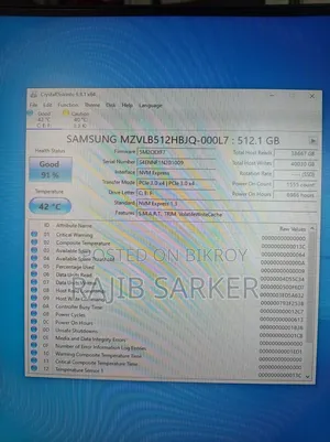 Samsung Nvme SSD 512 Gb PCIE Gen 3