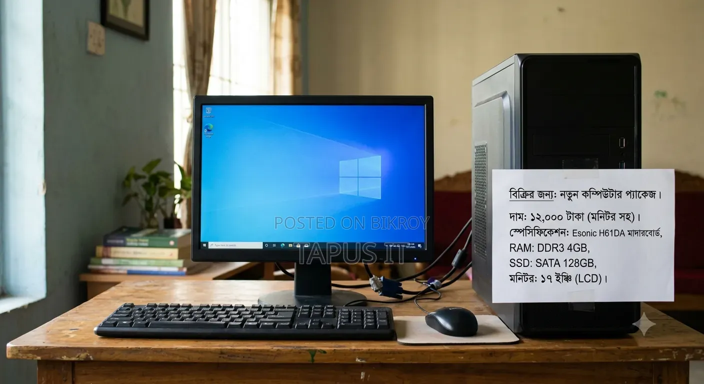 New Desktop Computer 4GB Intel Core i3 SSD 128GB