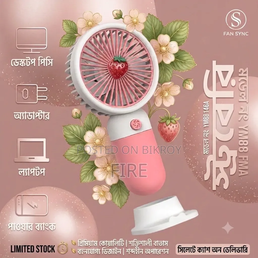 Cute mini fan for comfort in the heat