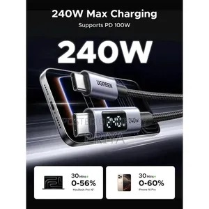 Ugreen 240W Type C to C 3way Display 0.5M Cable
