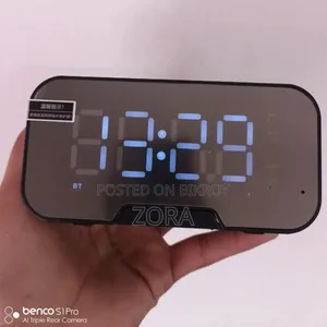 Alarm Clock with Digital Display and Bluetooth Speaker