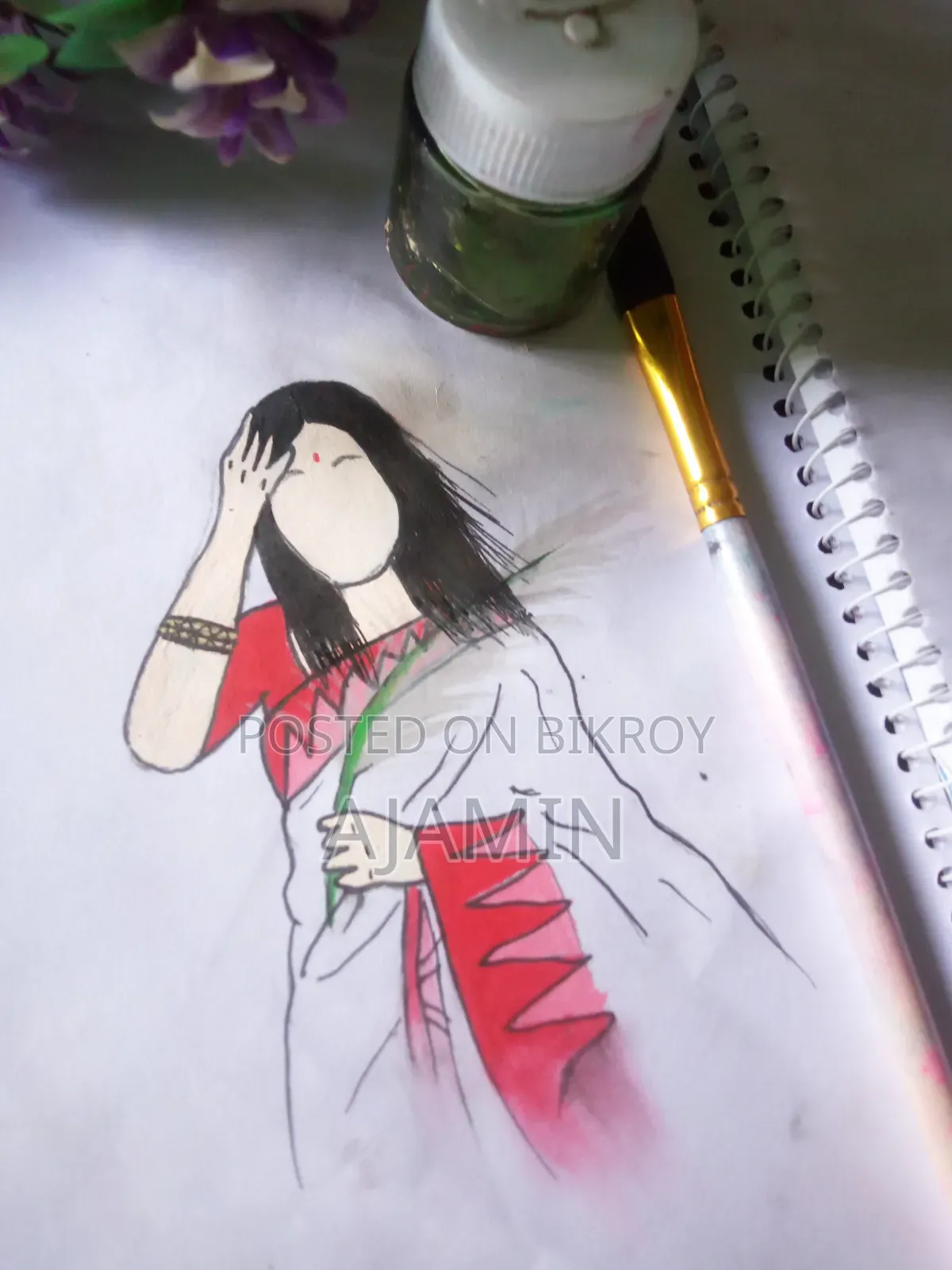 Boishakhi Saree Girl arts