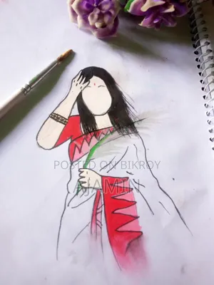 Boishakhi Saree Girl arts