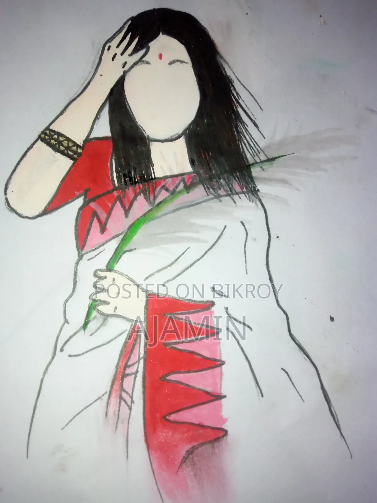 Boishakhi Saree Girl arts