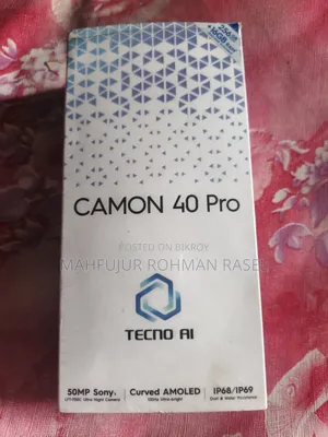 টেকনো ক্যামন ৪০ প্রো ৪জি ২৫৬ জিবি ব্ল্যাক