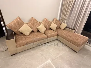 চমৎকার কন্ডিশনে ব্যবহৃত এল-শেপ সোফা সেট