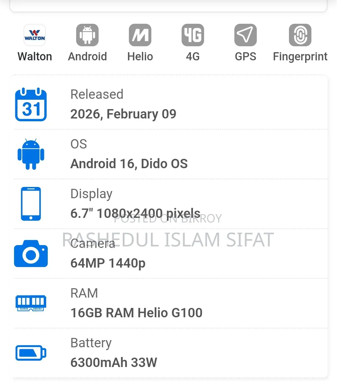 Walton XANON X50 256 GB Blue