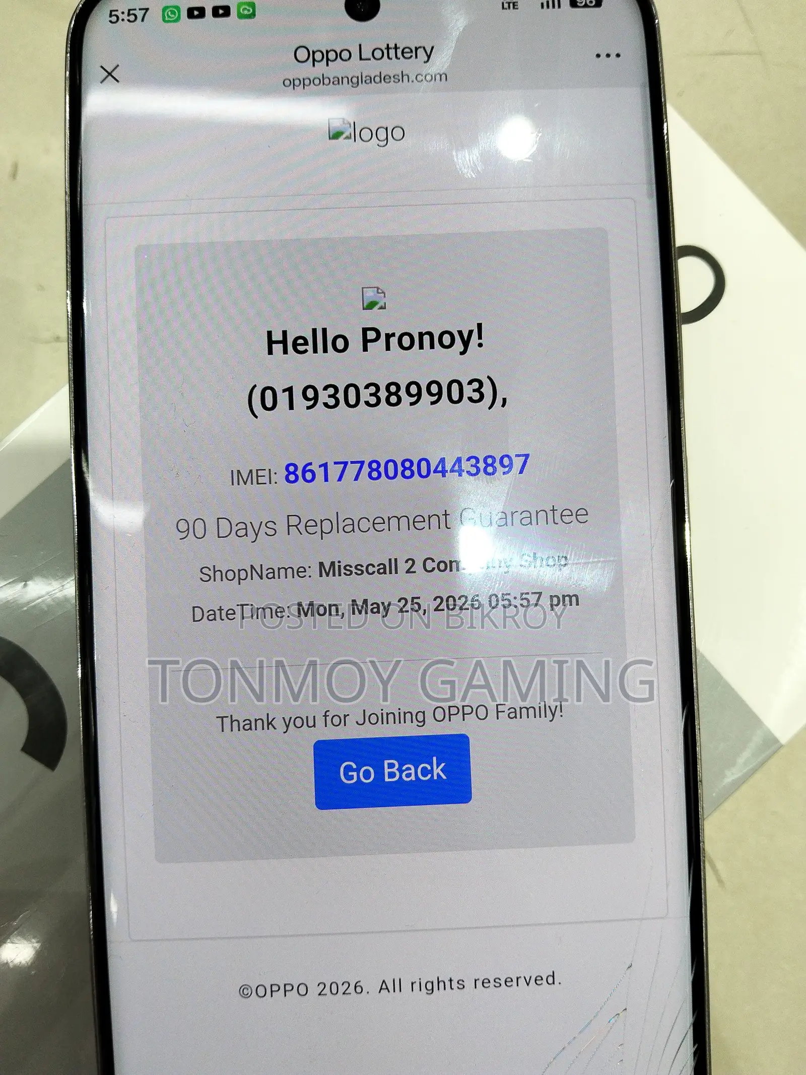 New Oppo A6k 128 GB Purple
