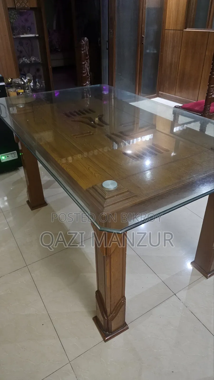 Glass Top Dining Table (Without Chairs)