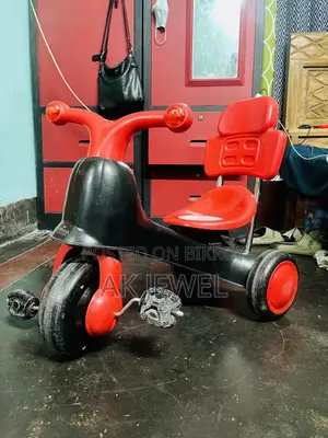Children's Tricycle — Red-Black; comes with music and light features.