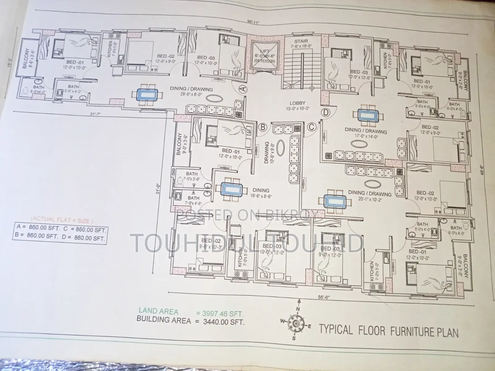 3-Bedroom Apartment in Md. Shahidul Islam, Keraniganj for Sale