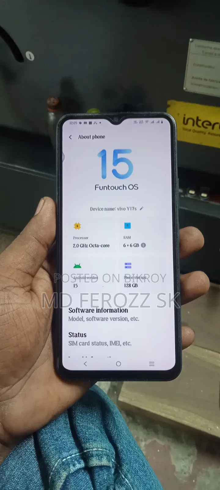 Vivo Y17s 128 GB Black