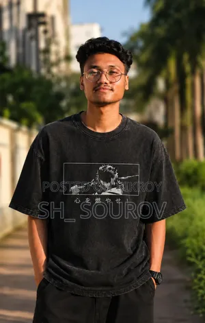 Acid Wash Drop Shoulder T Shirt