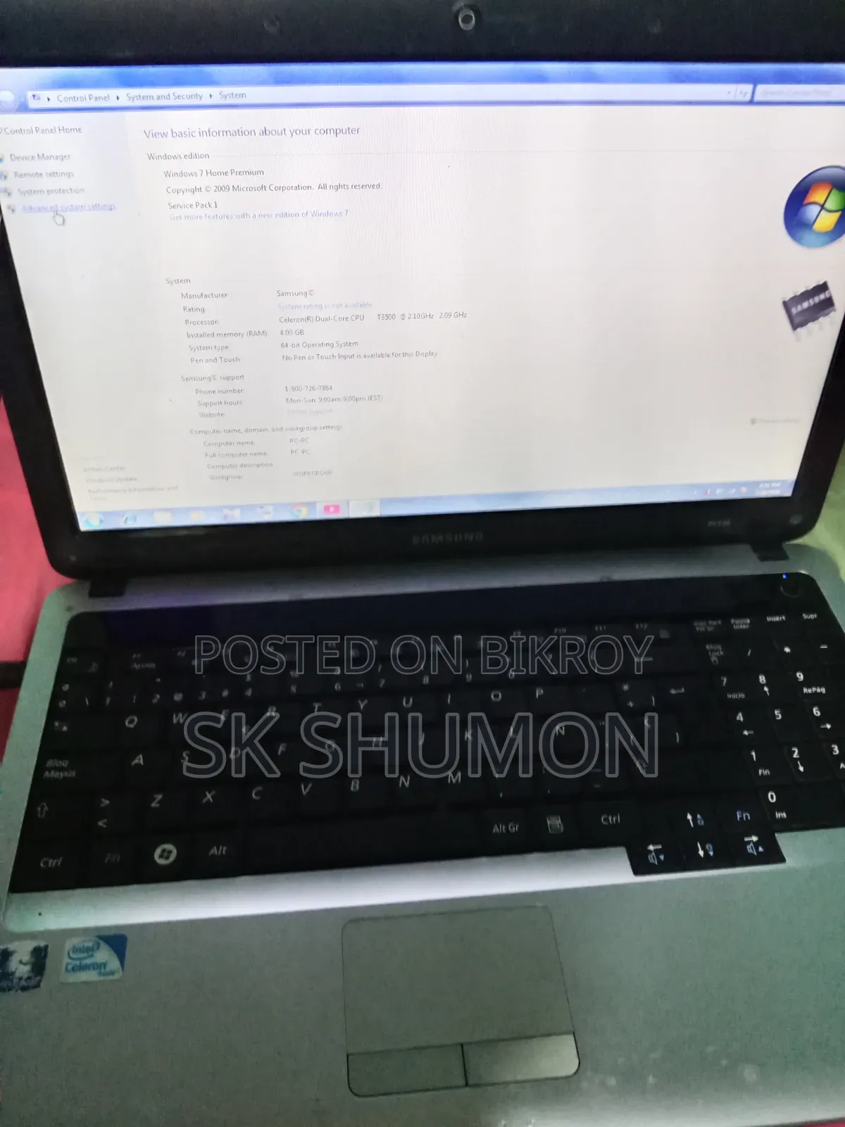 Laptop Samsung RV510 4GB Intel Celeron HDD 320GB