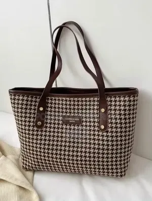 গ্রামীণ চেক টোট ব্যাগ