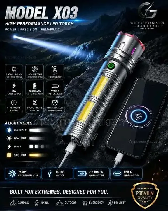X03 Rechargeable Torch Light