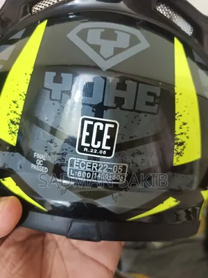 Helmet (YOHE 977 C Black Green Glossy)