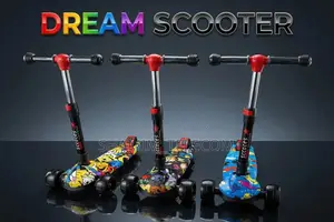 Dream Scooter for Kids | 3 Wheel LED Scooter Adjustable Handle | Pink