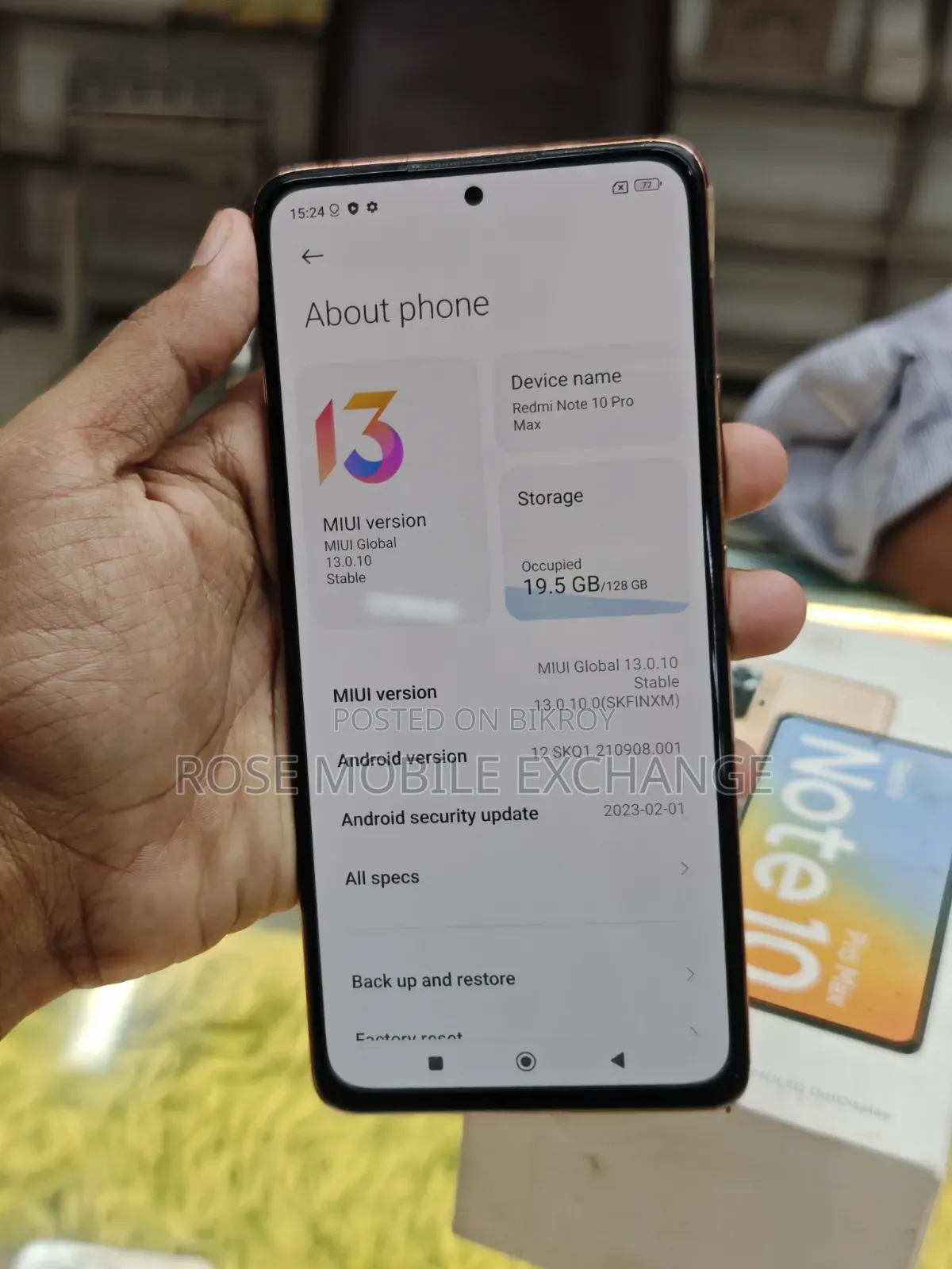 Xiaomi Redmi Note 10 Pro Max 128 GB Rose Gold