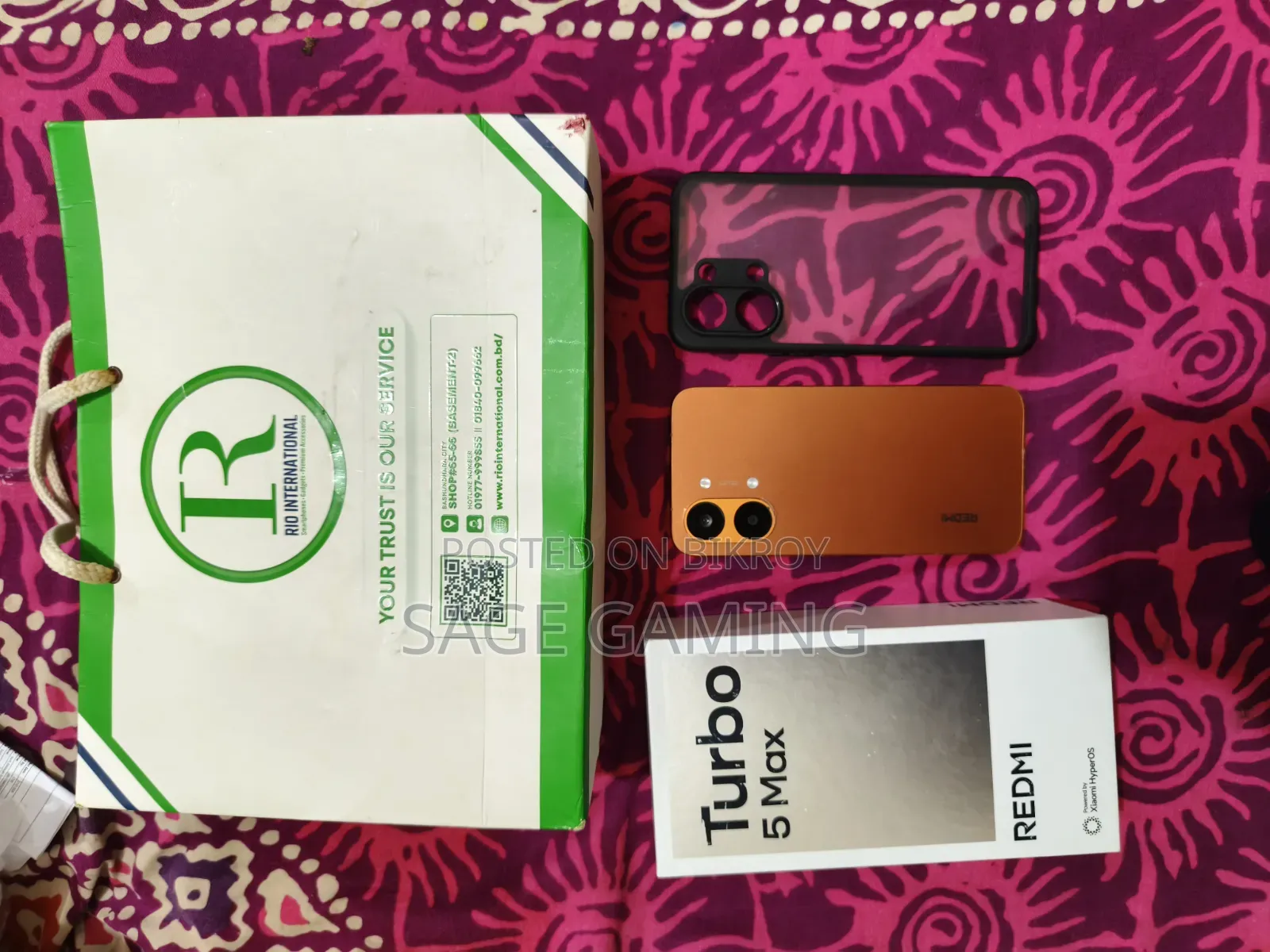 নতুন শাওমি রেডমি টারবো ৫ ম্যাক্স ২৫৬ জিবি কমলা