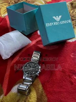 এমপোরিও আরমানি রেনাতো ক্রোনোগ্রাফ সিলভার ব্ল্যাক