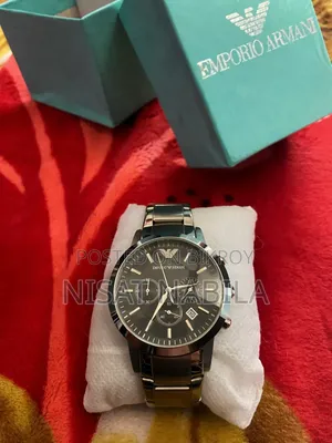 এমপোরিও আরমানি রেনাতো ক্রোনোগ্রাফ সিলভার ব্ল্যাক