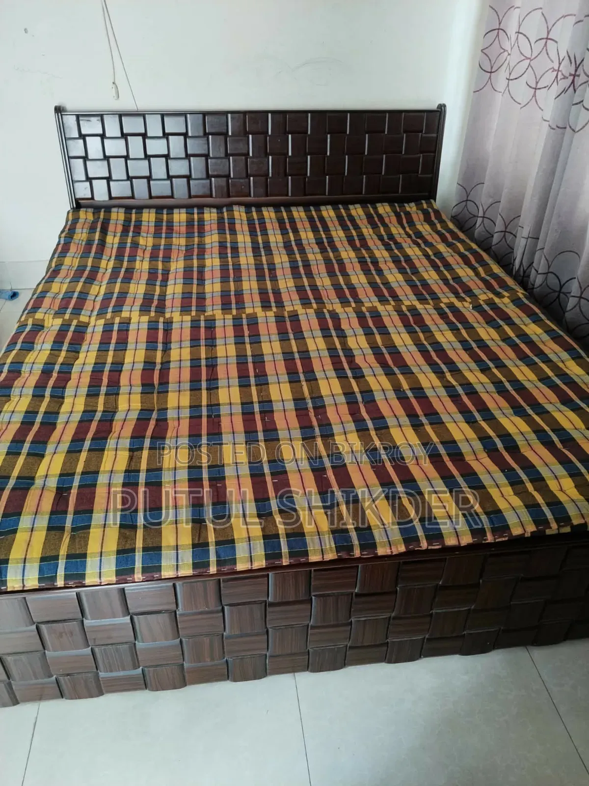 Urgent Sell for Bed With Mattress and Tosok and Side Table