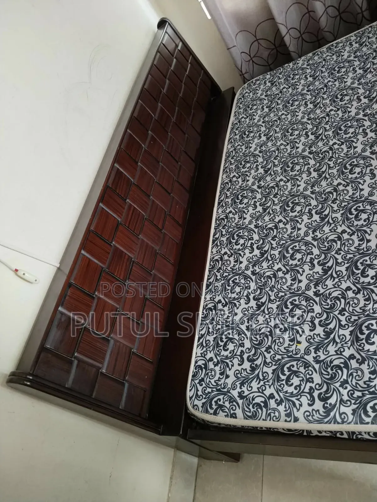 Urgent Sell for Bed With Mattress and Tosok and Side Table