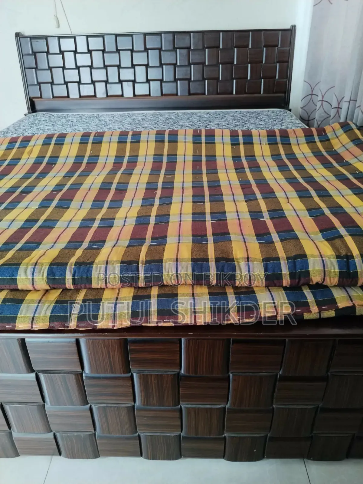 Urgent Sell for Bed With Mattress and Tosok and Side Table