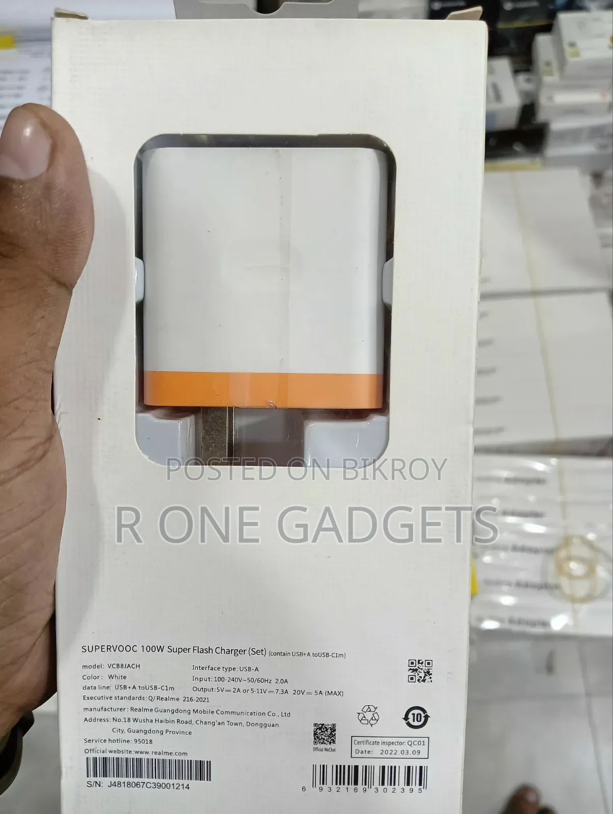 One Plus 100 Watt Supervooc Original Charger
