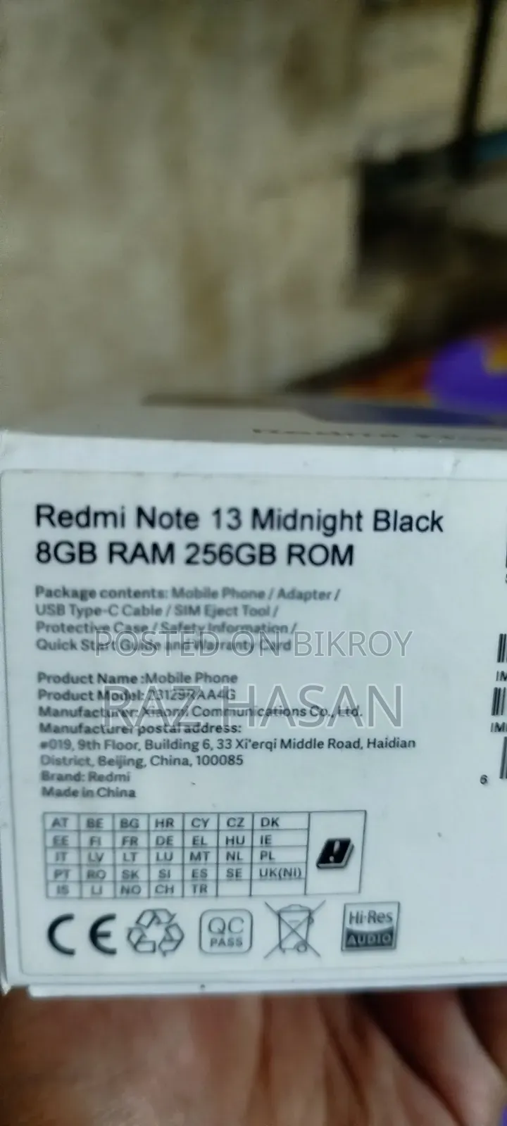 Xiaomi Redmi Note 13 256 GB Black