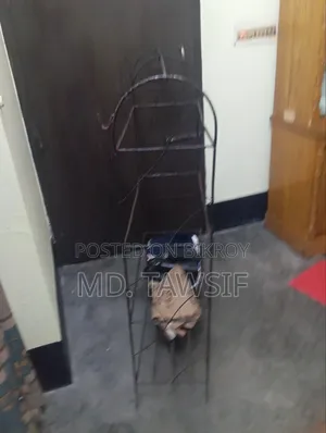 A clothes rack made of steel