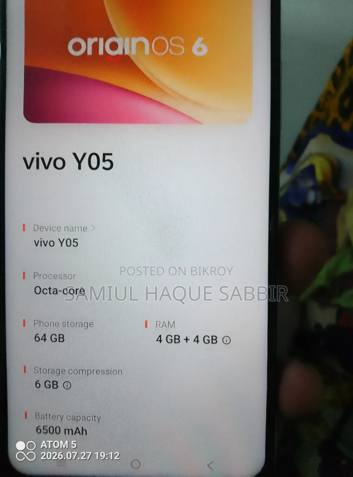 Vivo Y05 64 GB Silver