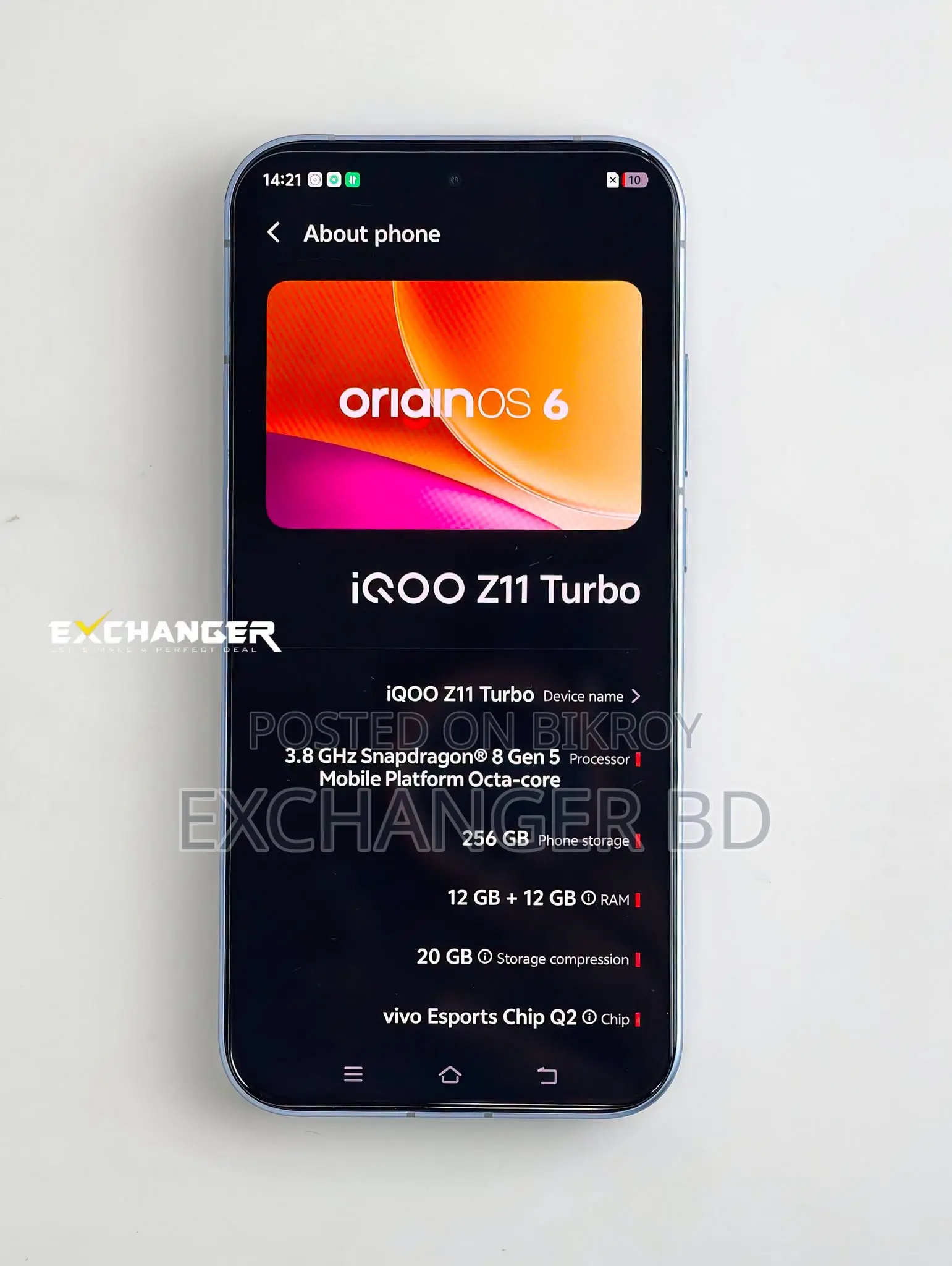 iQOO 256 GB Blue