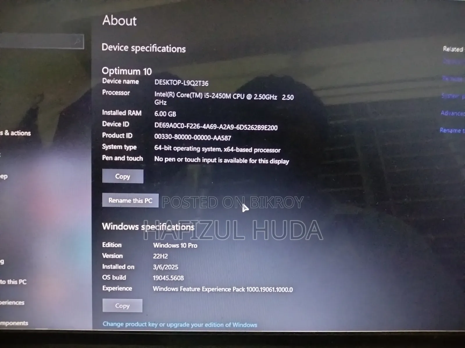 Laptop HP Pavilion Dv6 6GB Intel Core i5 HDD 750GB