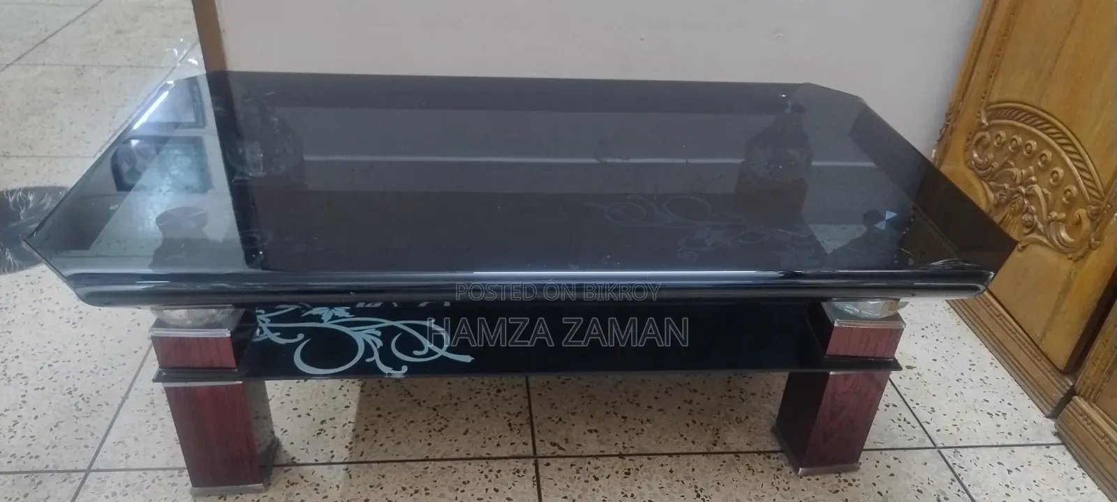 Black Glass Table
