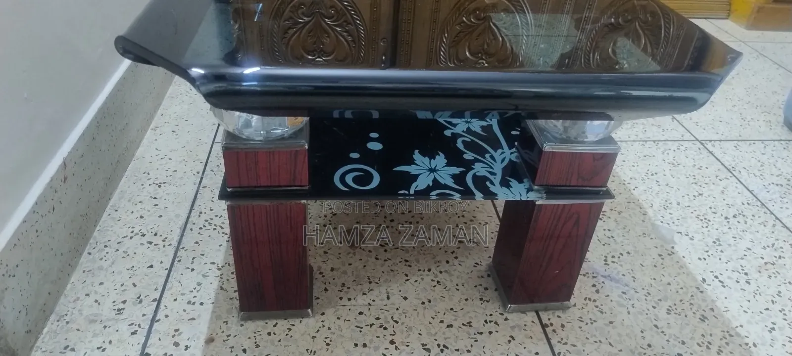 Black Glass Table