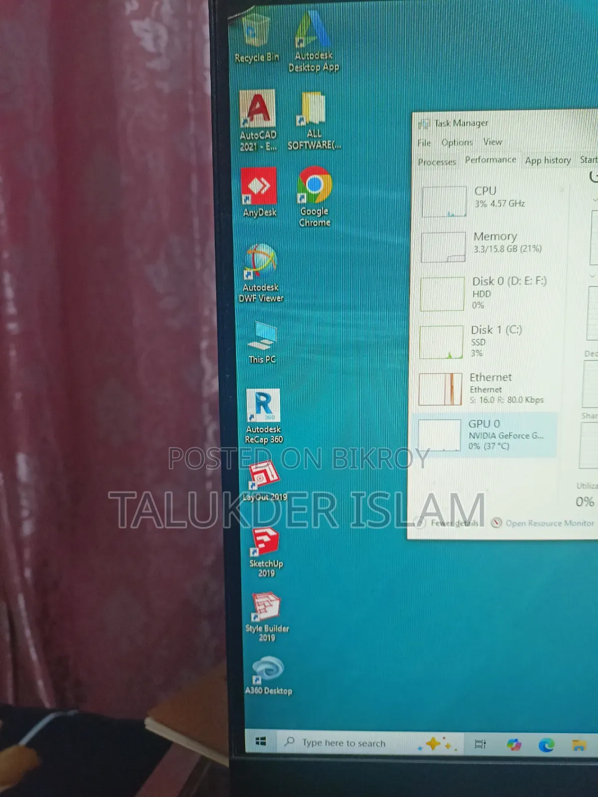 Desktop Computer 16GB Intel Core i7 HDD+SSD 3T
