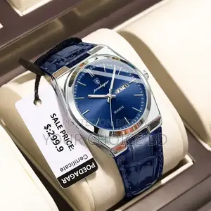 Poedagar 930 Luxury Leather Men's Waterproof Luminous Watch
