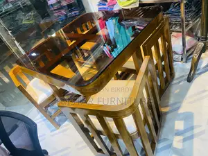 কড়ই কাঠের তৈরি চার আসনের ডাইনিং সেট