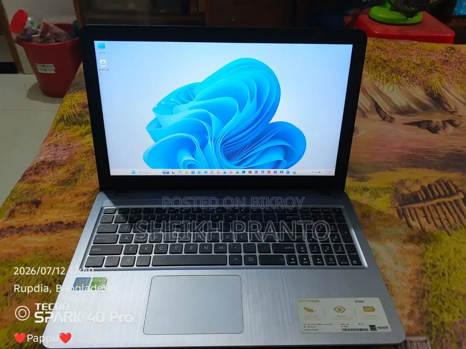 New Laptop ASUS Vivobook 16 4GB Intel Core i5 128GB SSD