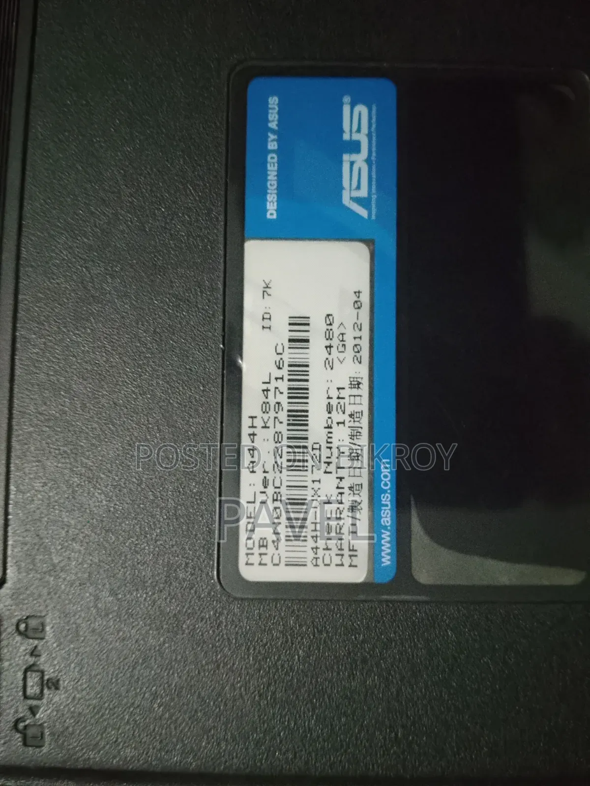 Laptop ASUS A42F 2GB Intel Celeron HDD+SSD 500GB