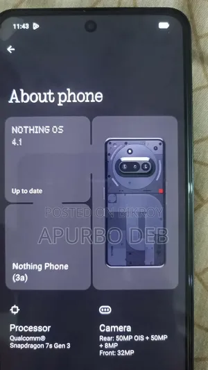Nothing Phone 3a 256 GB Gray