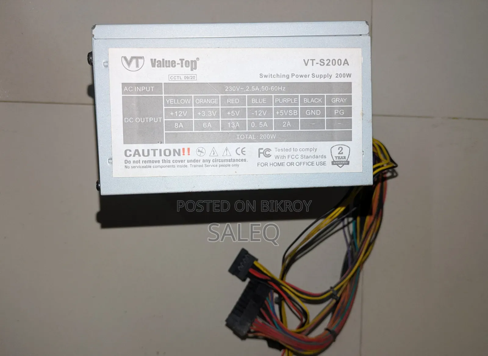 Value Top VT-S200A Power Supply