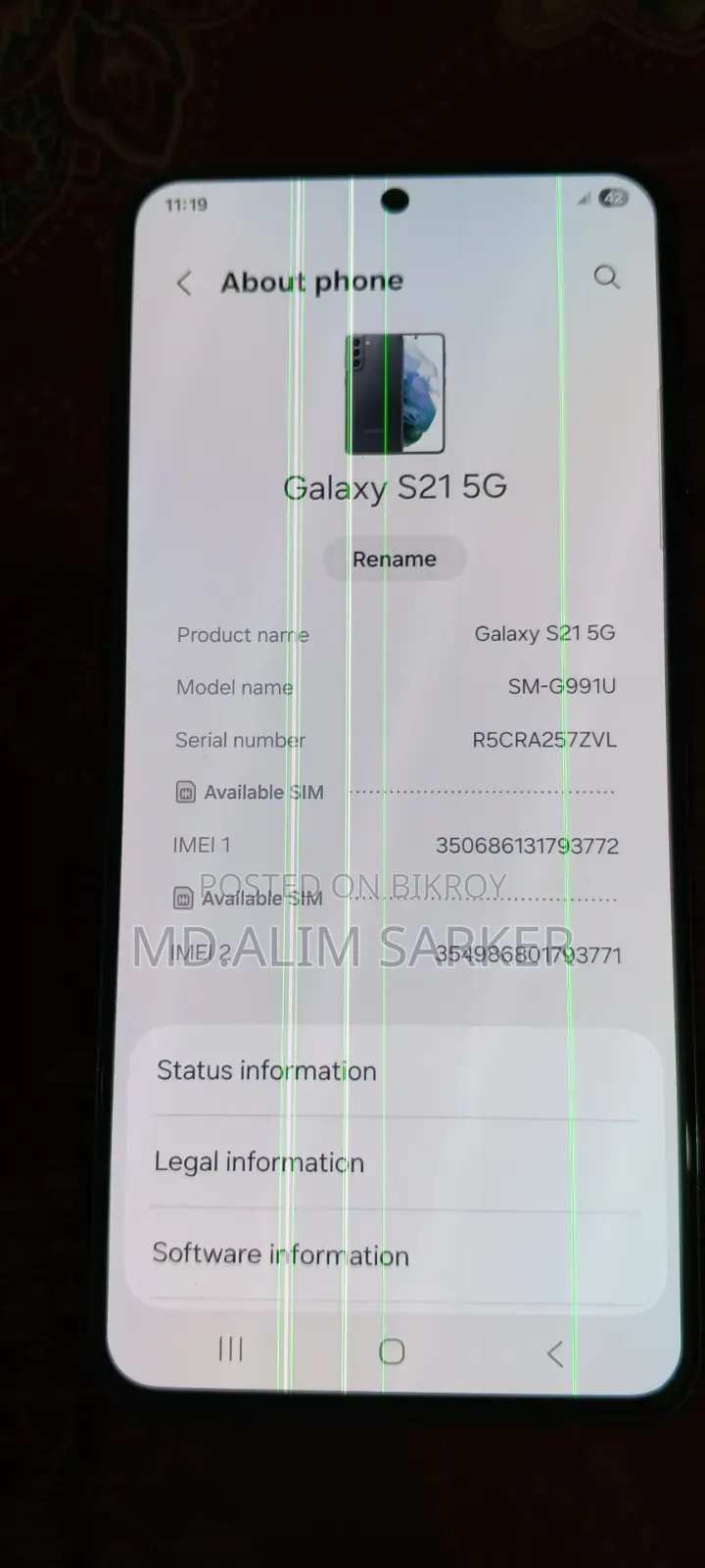 Samsung Galaxy S21 5G 128 GB Black
