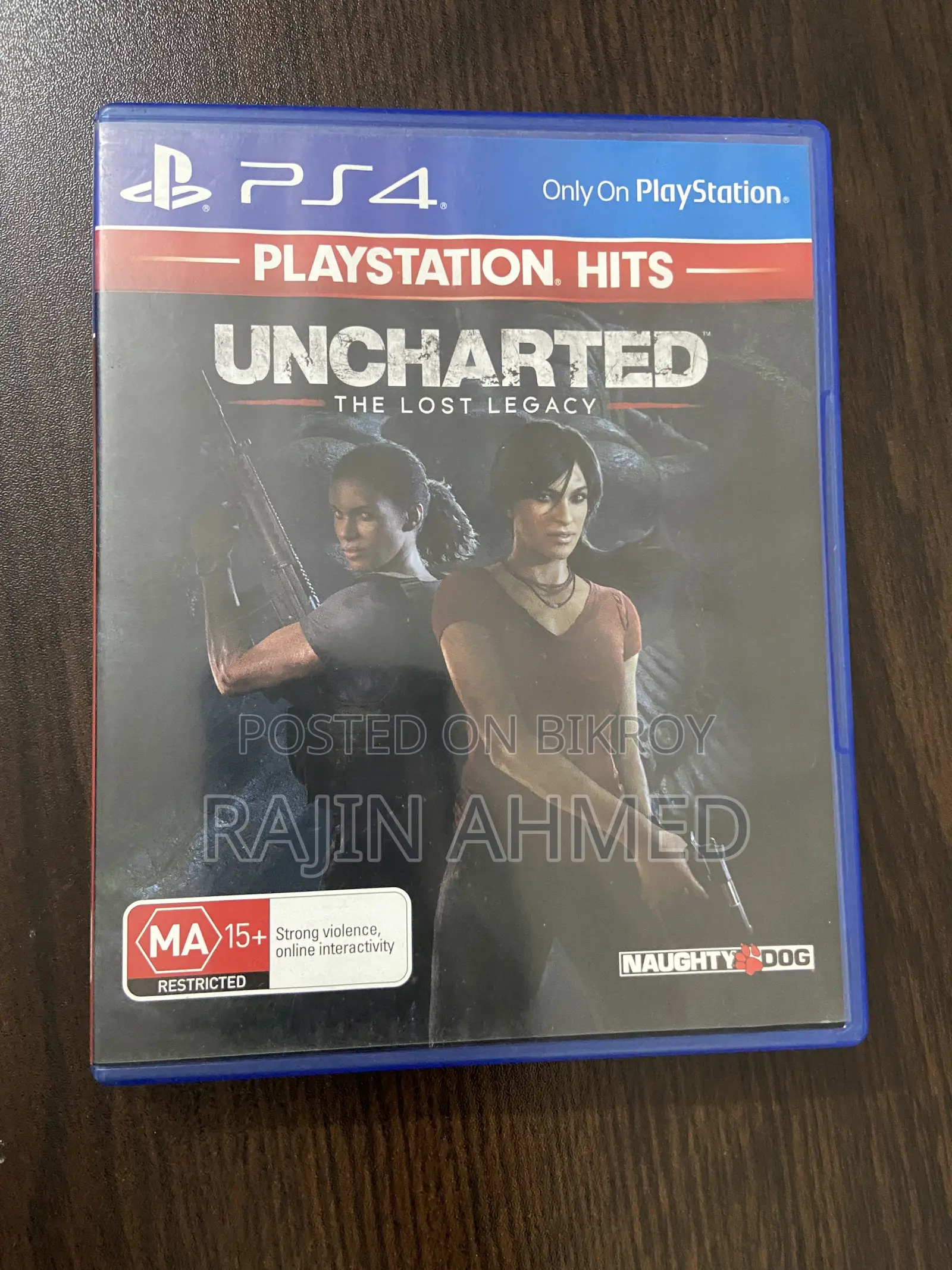 Uncharted Lost Legacy PS4 Gaming Disc