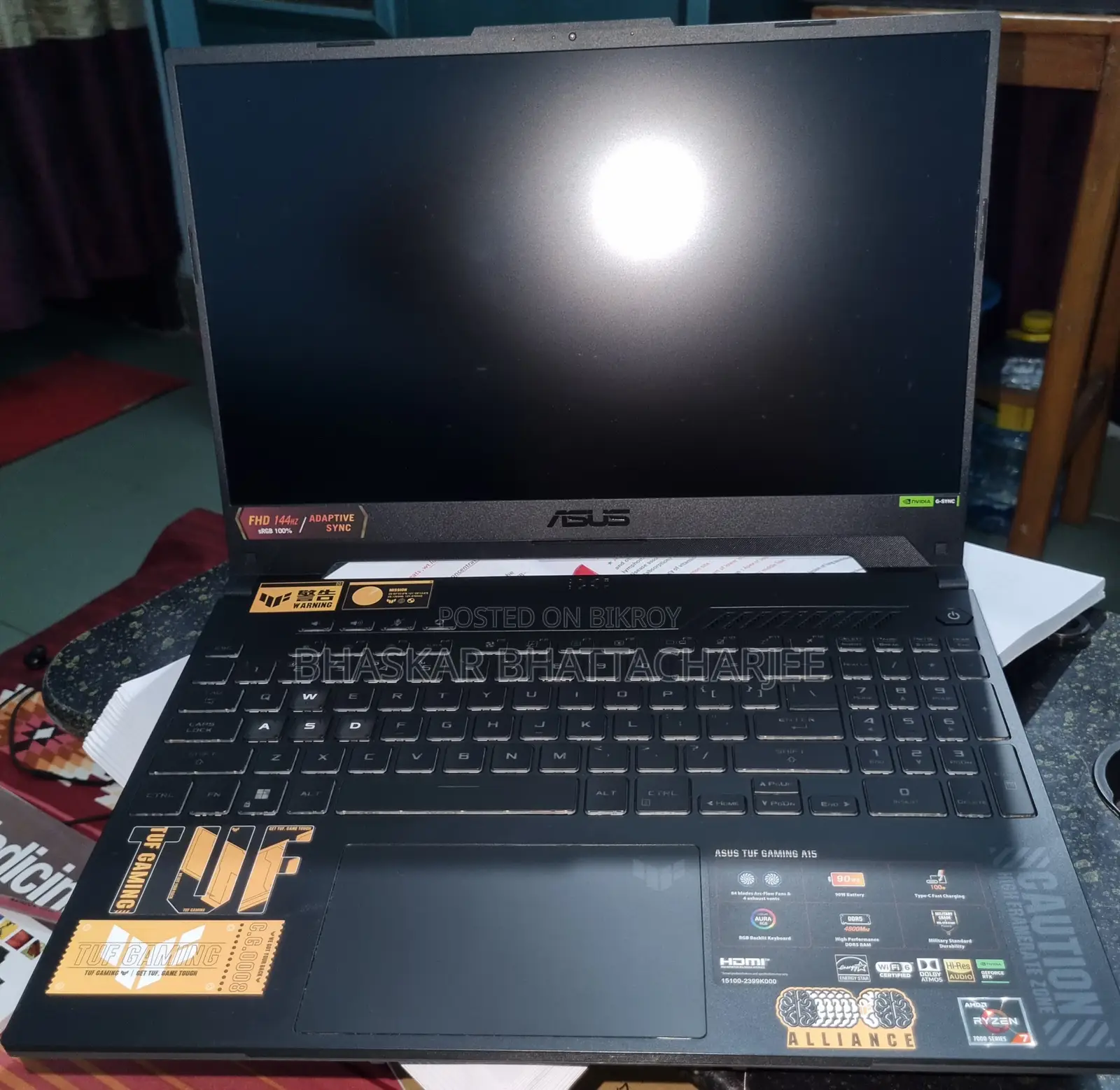 Laptop Asus TUF Gaming A15 16GB RAM AMD Ryzen 7 SSD 512GB