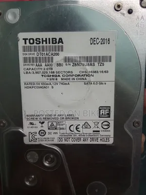 Toshiba 2TB SATA HDD (Data Stores Properly but 0% Health)