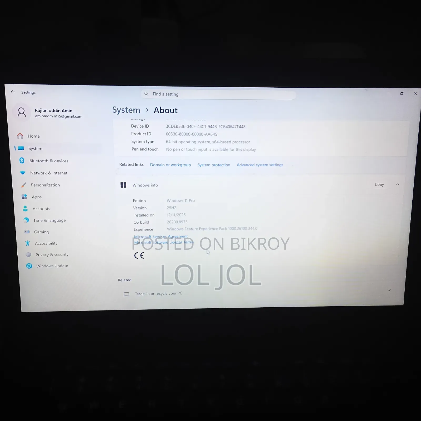 Laptop Lenovo ThinkPad X270 8GB Intel Core i5 SSD 250GB