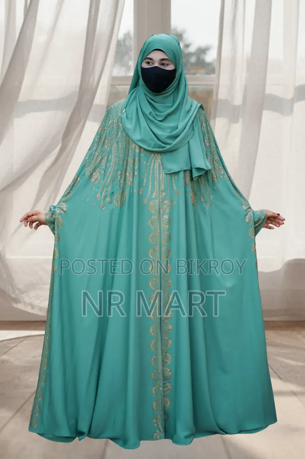 Luxury Persian Abaya Set – With Inner, Vest and Hijab